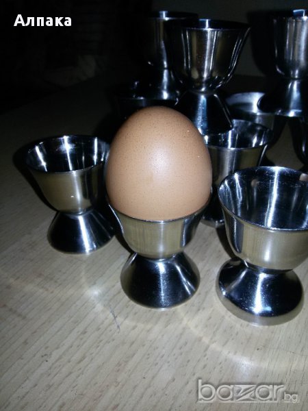 Български чаши за яйца, алпака, на Хром Силистра, снимка 1