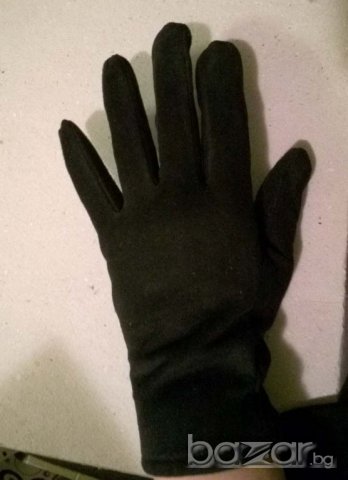 велурени черни дамски ръкавици, снимка 3 - Шапки - 20355482