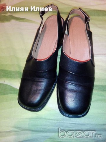Дамски полуотворени обувки от естествена кожа, снимка 2 - Дамски ежедневни обувки - 17544059