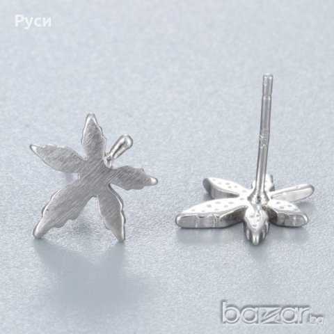 Обеци - Листо марихуана, снимка 3 - Обеци - 20921043