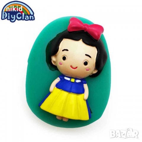Малко момиче Снежанка силиконов молд форма декор торта сладки фондан и др. украса