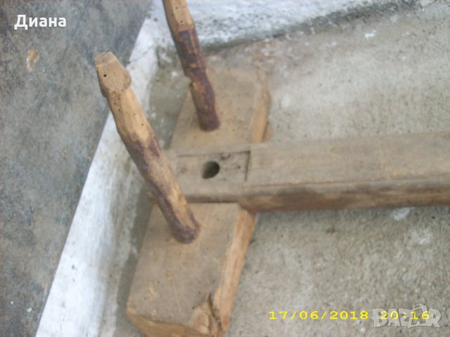 стар възрожденски дървен чакрък , снимка 7 - Антикварни и старинни предмети - 22341386