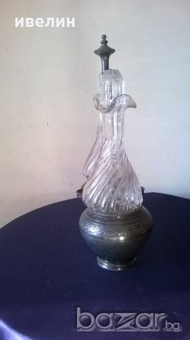 посребрен оливерник арт деко, снимка 2 - Антикварни и старинни предмети - 20435189