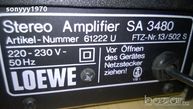 loewe sa 3480 stereo amplifier+loewe st 3280 synthesizer tuner-внос швеицария, снимка 12 - Ресийвъри, усилватели, смесителни пултове - 9161721