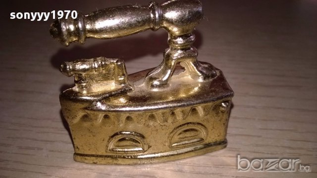 Мини ретро колекция-ютия-бронз/месинг-5х4х2см-внос швеицария, снимка 3 - Антикварни и старинни предмети - 17527686