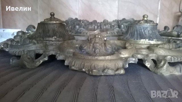 уникална бронзова мастилница, снимка 2 - Антикварни и старинни предмети - 21946599