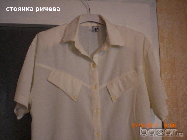 продавам дамска кенарена блуза с къс ръкав, снимка 2 - Блузи с дълъг ръкав и пуловери - 19125797