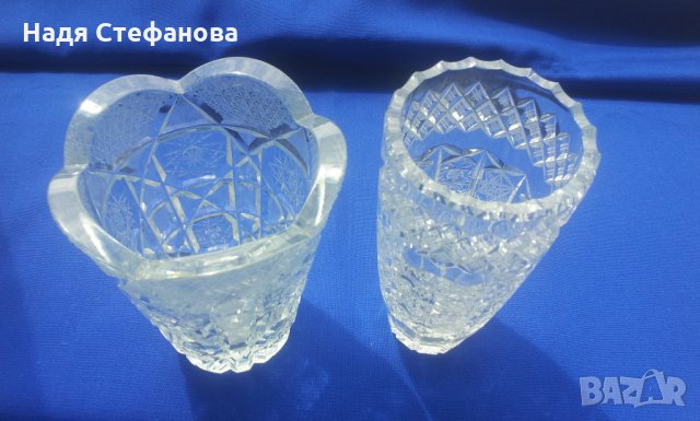 Две кристални вази различни, снимка 8 - Вази - 25563166