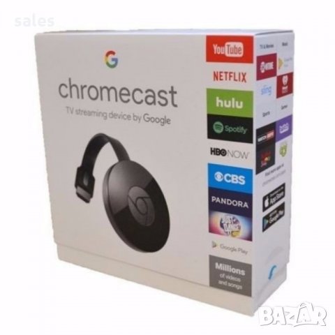 Google Chromecast 2, HDMI 4K пълен HD, Android, IOS, Wi-Fi, снимка 3 - Приемници и антени - 25941496