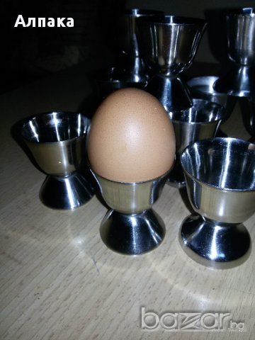 Български чаши за яйца, алпака, на Хром Силистра, снимка 1