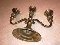 старинен свещник-антика-24х18х11см-внос швеицария, снимка 7