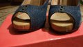 дънкови високи обувки на Мегияс, снимка 1 - Дамски обувки на ток - 12420819