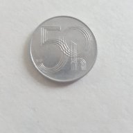 Монета От 50 Чешки Хелера От 1997г. / 1997 50 Czech Hellers Coin KM# 3, снимка 1 - Нумизматика и бонистика - 15674743