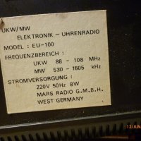 MARS EU-100 Radio clock alarm vintage 80"- финал, снимка 9 - Други - 21843597