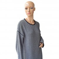 Дамски блузон черно и бяло, снимка 2 - Блузи с дълъг ръкав и пуловери - 23667477