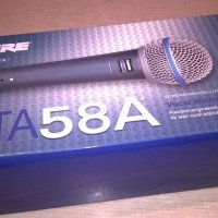 shure-profi microphone-нов в кутия с кабел и жак, снимка 1 - Ресийвъри, усилватели, смесителни пултове - 20300515
