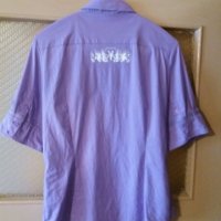 Дам.риза-"Blue Motion"-/памук+ликра/-св.лилава. Закупена от Германия., снимка 2 - Ризи - 22018517