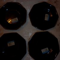 Чисто ново !Сервиз 72 части от 80-години Arcoroc Crystal  Octime black France, снимка 17 - Сервизи - 18485231