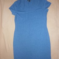 Синя  права рокля H&M basic, снимка 1 - Рокли - 15591591