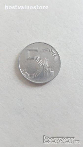 Монета От 50 Чешки Хелера От 1997г. / 1997 50 Czech Hellers Coin KM# 3, снимка 1