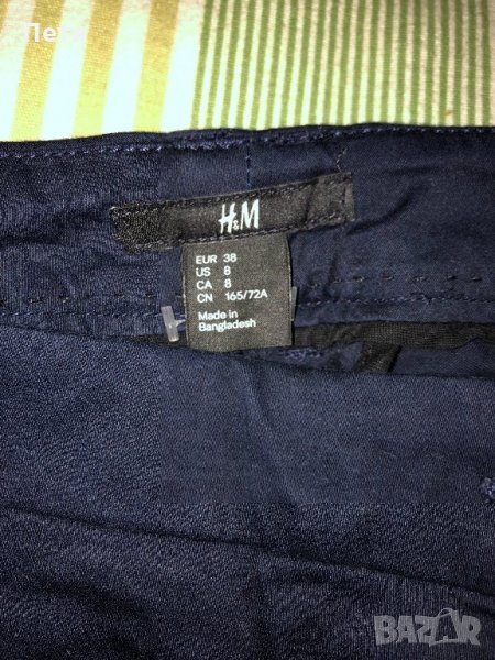 H&M Дамски тъмно син панталон, снимка 1
