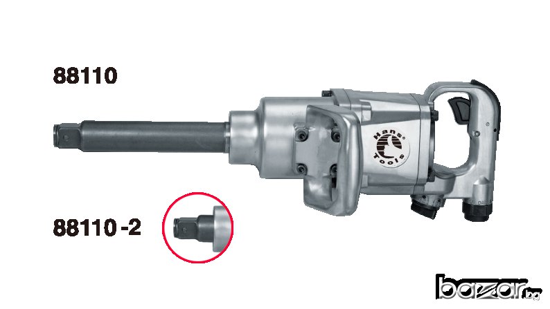 Гайковерти пневматични 1"/2033 нютон метра/дълъг шпиндел, снимка 1