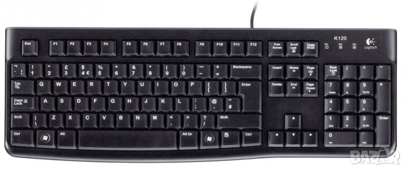 Клавиатура Logitech K120 USB, , снимка 1