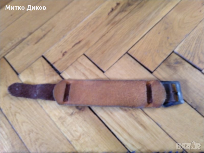 Каишка часовник естествена кожа винтидж ръчна изработка, снимка 1