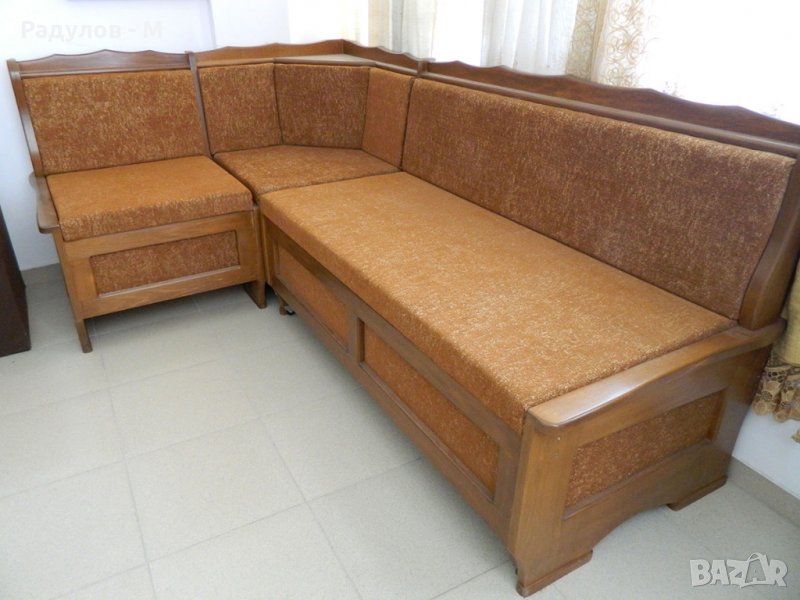 по поръчка, избор дамаска и цвят - Кухненски ъгъл разтегателен масив  , снимка 1