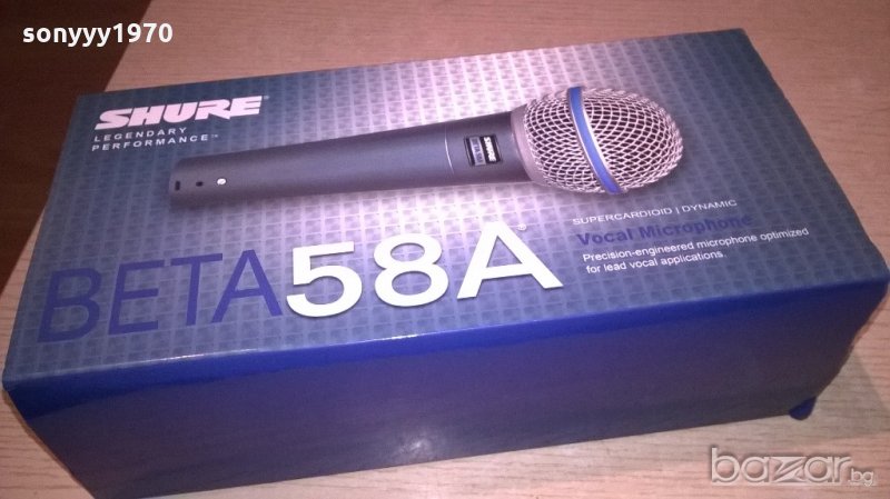 shure-profi microphone-нов в кутия с кабел и жак, снимка 1