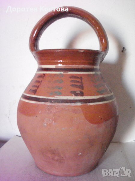 Стар глинен съд за мляко, снимка 1