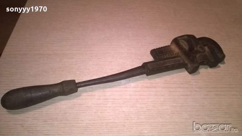 АНТИКА-drop forged-steel 14 in-40см-с дървена дръжка-внос швеицария, снимка 1