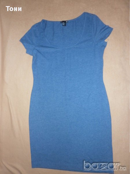 Синя  права рокля H&M basic, снимка 1