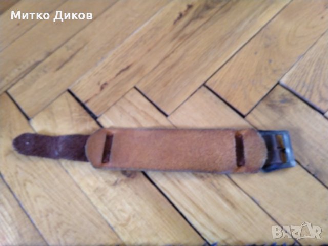 Каишка часовник естествена кожа винтидж ръчна изработка