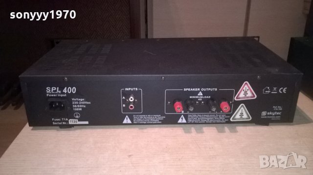 skytec spl400 stereo amplifier-внос швеицария, снимка 16 - Ресийвъри, усилватели, смесителни пултове - 22600320