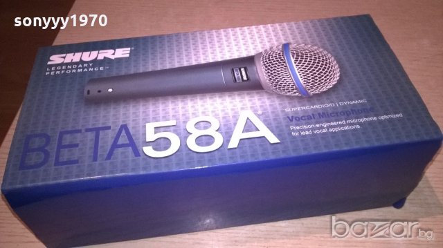shure-profi microphone-нов в кутия с кабел и жак, снимка 1 - Ресийвъри, усилватели, смесителни пултове - 20300515