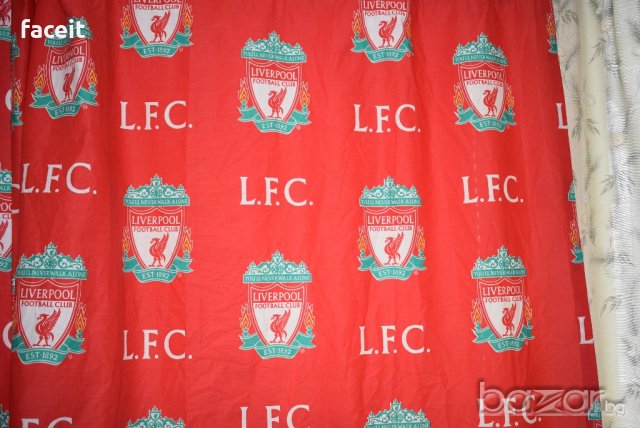 Liverpool - Уникални 100% оригинални фенски пердета / Ливърпул, снимка 2 - Фен артикули - 21039141