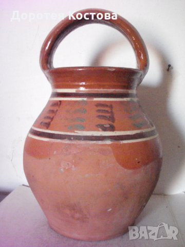 Стар глинен съд за мляко, снимка 1