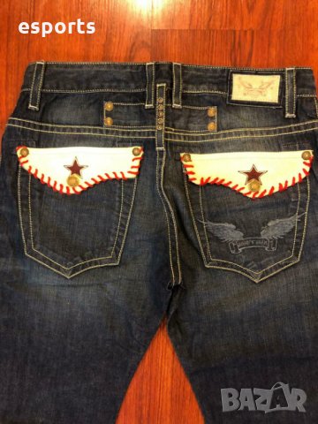 $228 Мъжки дънки  Robin's Jeans Mens 33 Кожени джобове D5075WHT  Lone Star Classic Fit, снимка 2 - Дънки - 26071051