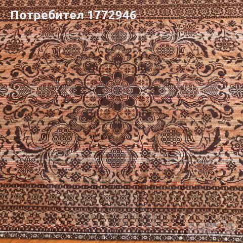 Домашно тъкан двулицев жакардов килим 1,35 /2,50 м, като нов, снимка 8 - Килими - 22796317