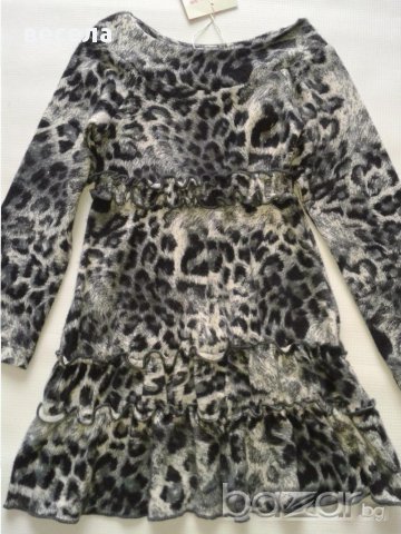 Леопардова детска рокля  много мека и еластична, снимка 1 - Детски рокли и поли - 13284675