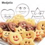 сет 4 големи метални резци усмивки усмихнати лица Smile форми за сладки тесто линцери резец линцер, снимка 2