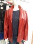РАЗПРОДАЖБА Червено сако от естествена кожа , снимка 1 - Сака - 26136861