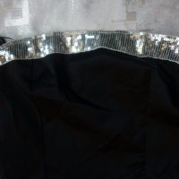 Черна рокля сатен с пайети , снимка 5 - Рокли - 19137258