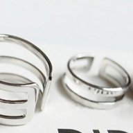Комплект от три пръстена /А-28/. В наличност сребристи или златисти , снимка 5 - Пръстени - 8124529