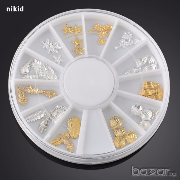 3D микс миди рапан перца палма  ситни формички декорация за нокти маникюр, снимка 1