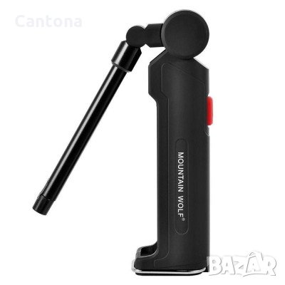 Мощна работна и аварийна лампа с фенер, магнит и кука, micro USB, снимка 1