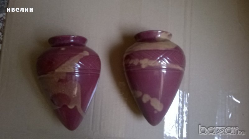 две керамични вази за стена, снимка 1