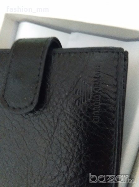 Кожено черно мъжко портмоне  Armani, снимка 1