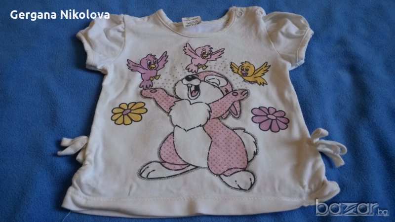 Бебешка блузка с къс ръкав и нова диадема, снимка 1